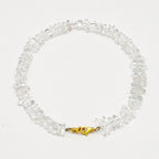 Handmade Raw Clear Crystal Necklace - Natural Irregular Stones-st-0023