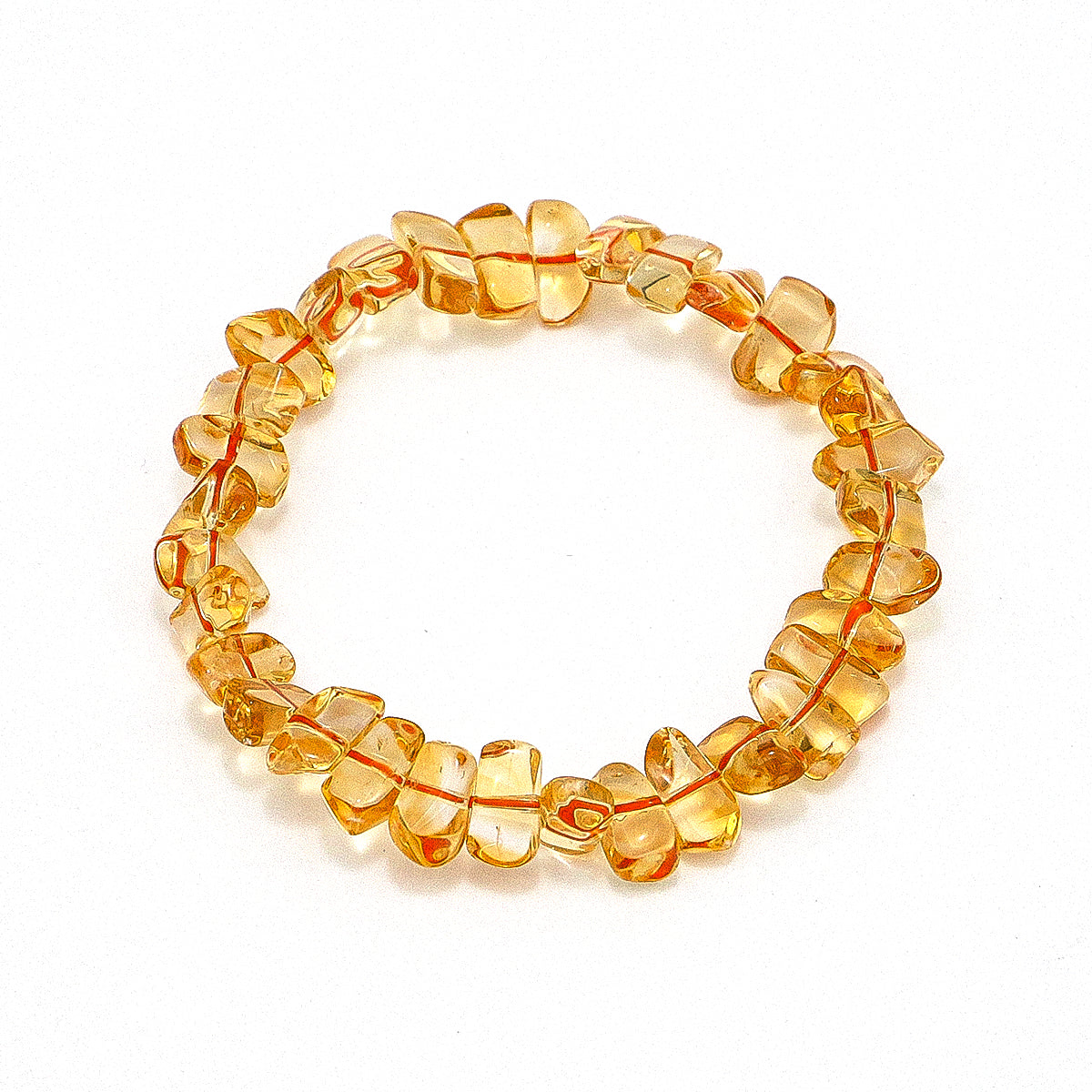 Handmade Raw Citrine Bracelet - Natural Irregular Stones-st-0031