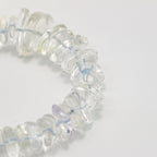 Handmade Raw Clear Crystal Necklace - Natural Irregular Stones-st-0026