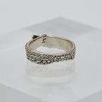 Adjustable 925 Silver Ring - Wing Design Band-st-0038