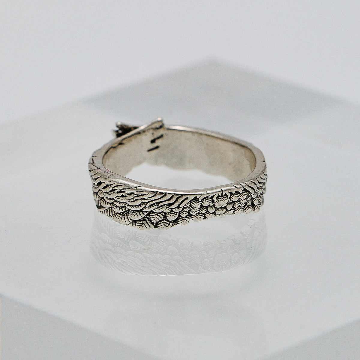 Adjustable 925 Silver Ring - Wing Design Band-st-0038