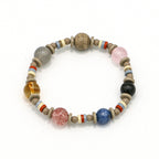 Handmade Rose Quartz, Kyanite and Citrine Bracelet-st-0028