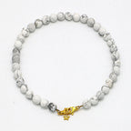 Handmade Howlite Necklace with Gold Chain-st-0025