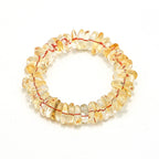 Handmade Raw Citrine Bracelet - Natural Irregular Yellow Stones-st-0033