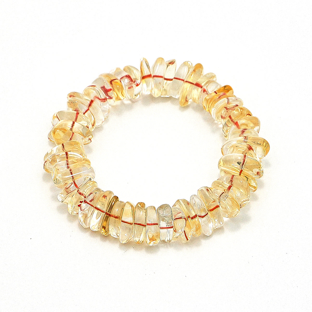 Handmade Raw Citrine Bracelet - Natural Irregular Yellow Stones-st-0033