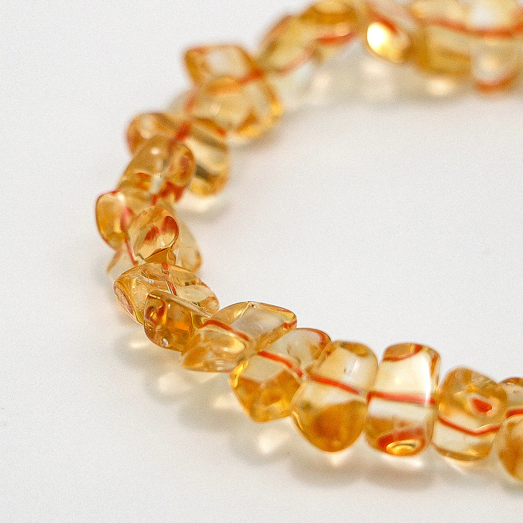Handmade Raw Citrine Bracelet - Natural Irregular Stones-st-0031