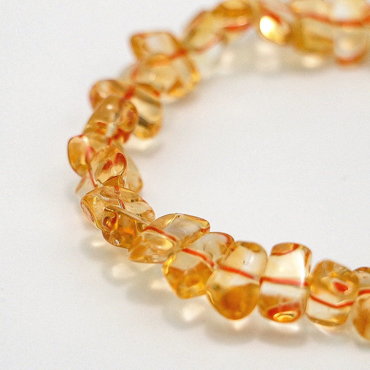 Handmade Raw Citrine Bracelet - Natural Irregular Stones-st-0031