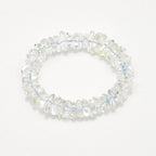 Handmade Raw Clear Crystal Necklace - Natural Irregular Stones-st-0026