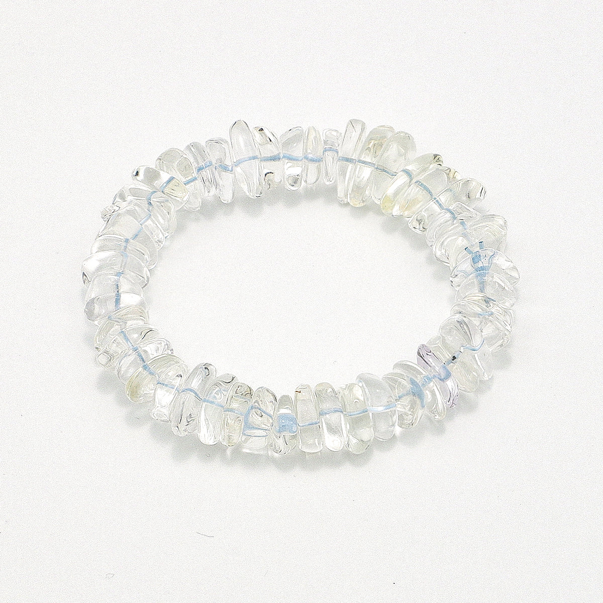 Handmade Raw Clear Crystal Necklace - Natural Irregular Stones-st-0026