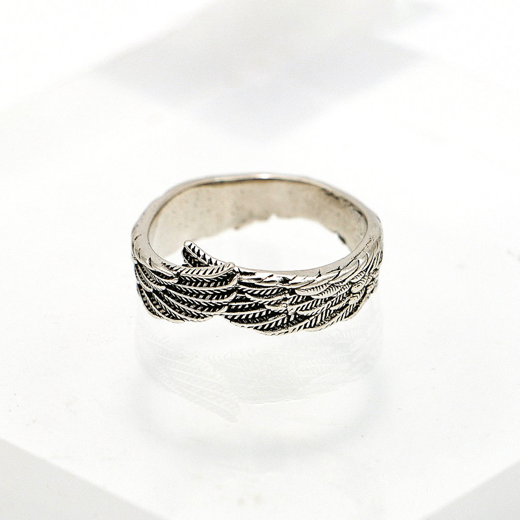 Adjustable 925 Silver Ring - Wing Design Band-st-0038