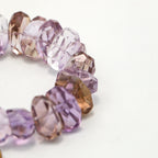 Handmade Bolivian Amethyst Bracelet with Gold Plated Charm-st0030