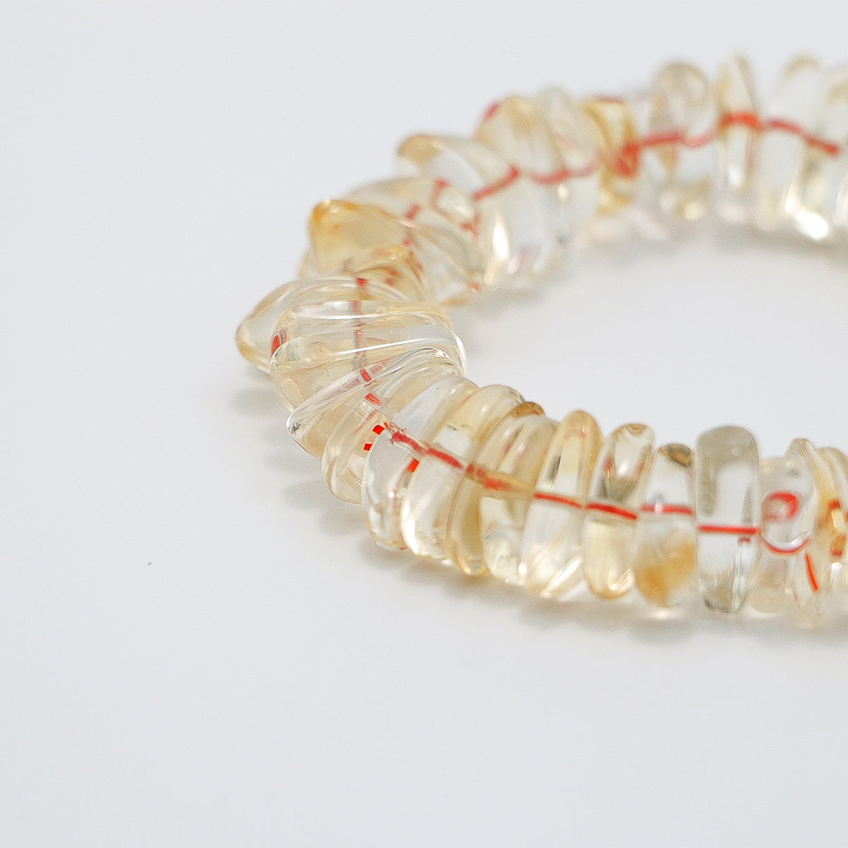 Handmade Raw Citrine Bracelet - Natural Irregular Yellow Stones-st-0033