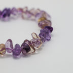 Ametrine Chip Bracelet - Natural Gradient Stones, Irregular Chip Design-st-0042