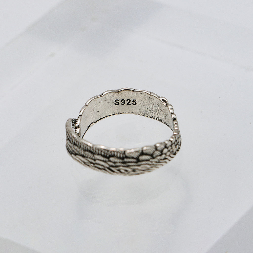 Adjustable 925 Silver Ring - Wing Design Band-st-0038