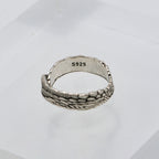 Adjustable 925 Silver Ring - Wing Design Band-st-0038