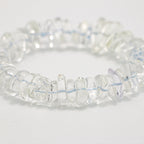 Handmade Raw Clear Crystal Necklace - Natural Irregular Stones-st-0026