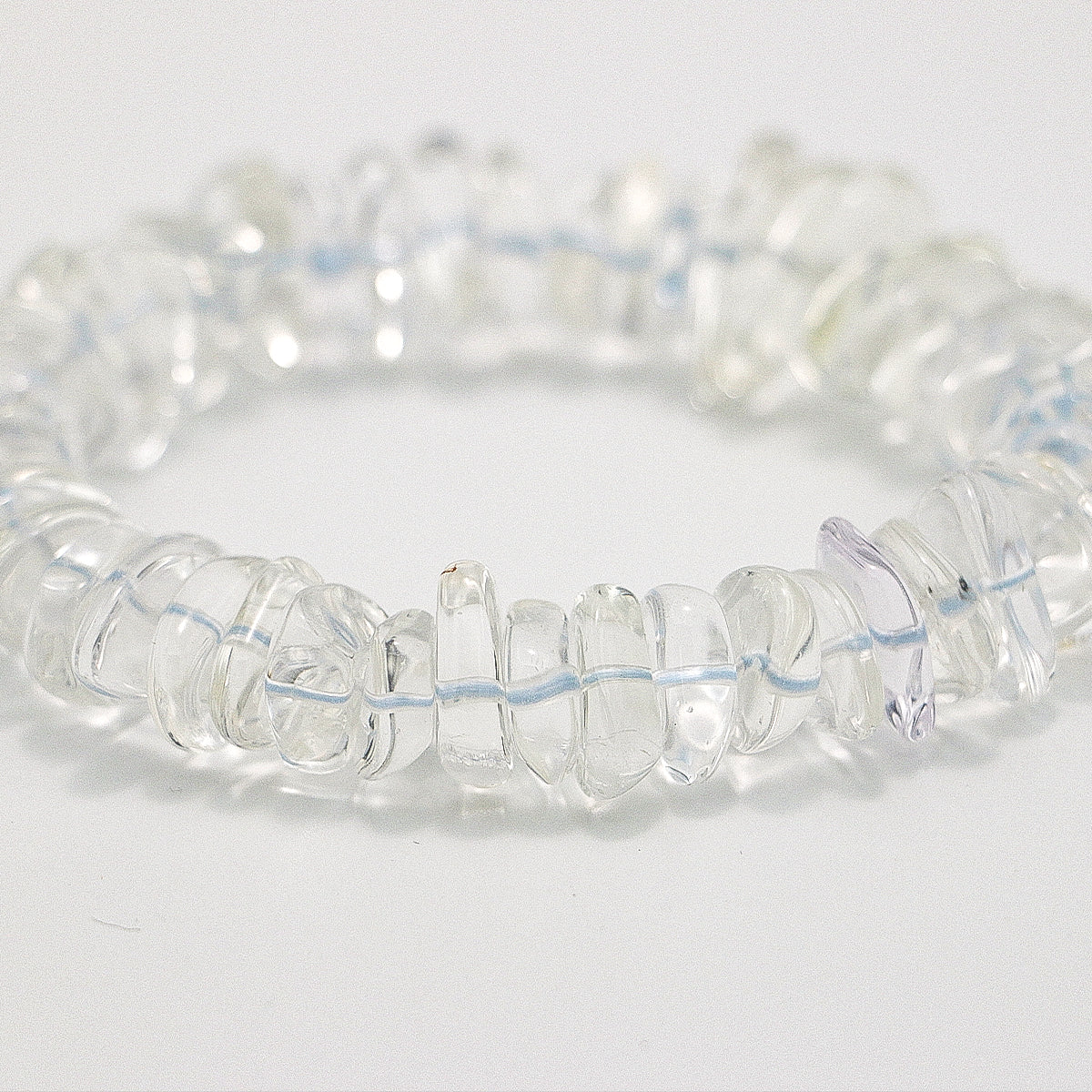 Handmade Raw Clear Crystal Necklace - Natural Irregular Stones-st-0026
