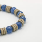 Handmade Kyanite Bracelet with Gold Accents-st-0027