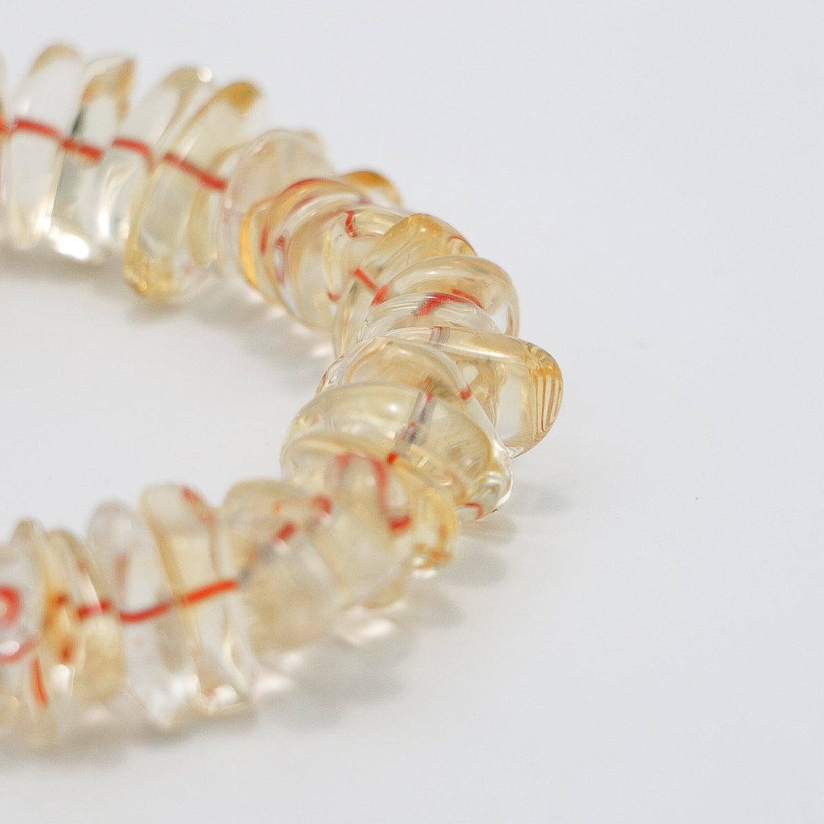 Handmade Raw Citrine Bracelet - Natural Irregular Yellow Stones-st-0033