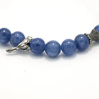Handmade Kyanite and Lapis Lazuli Bracelet with Silver Accents-st-0008