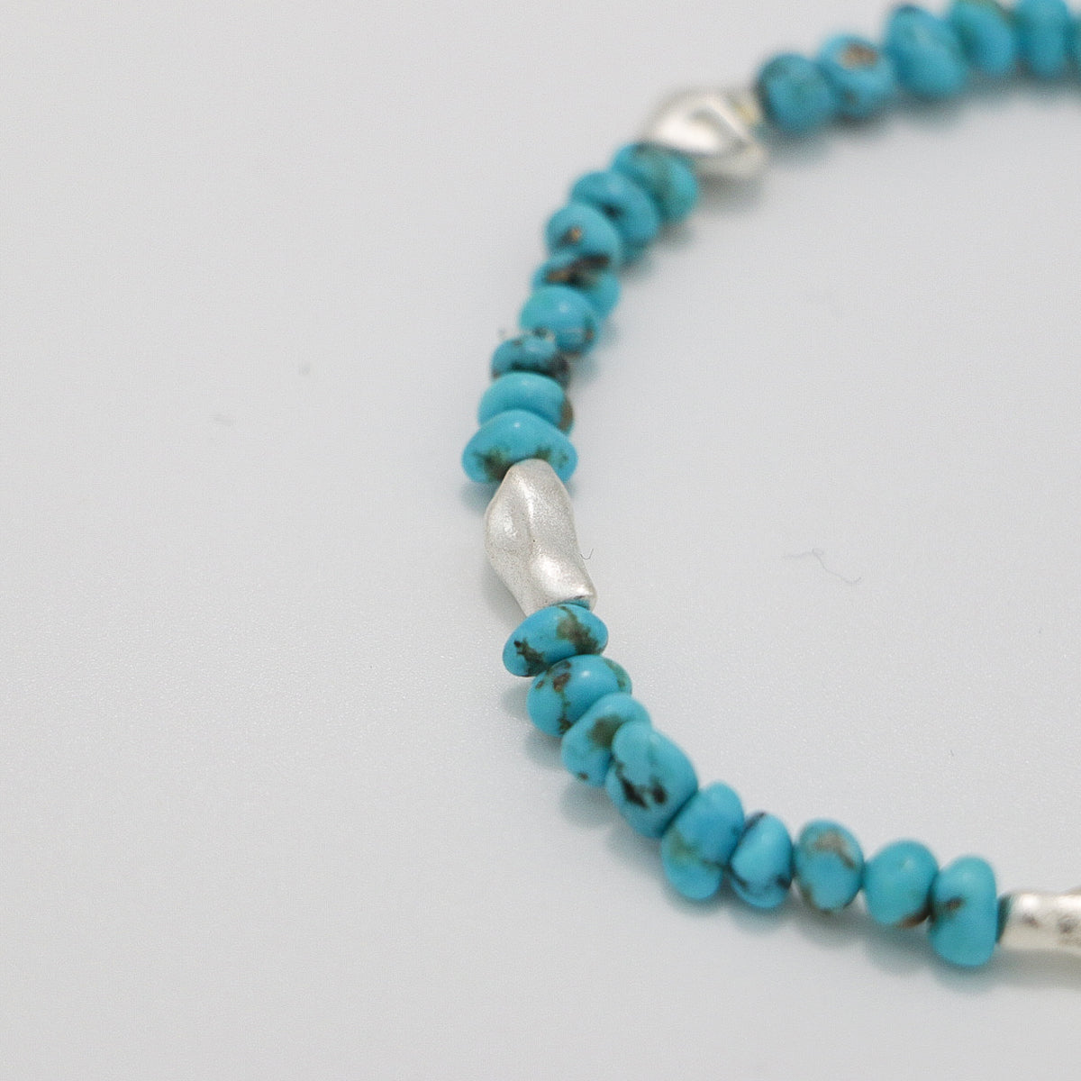 Handmade Natural Turquoise with Thai Silver Bracelet-st-0012