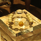 Handmade Map Stone and Clear Crystal Bracelet-st-0018